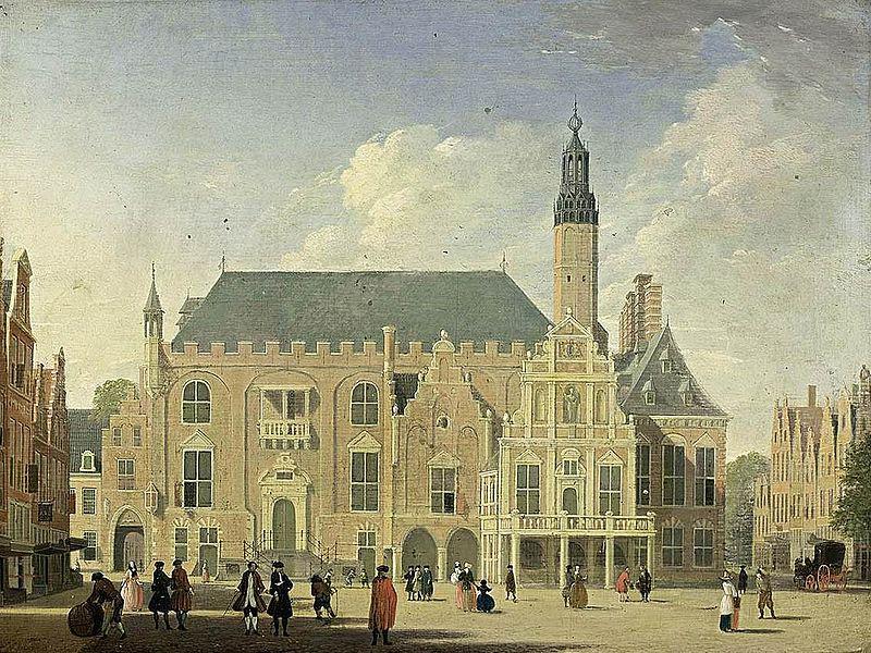 Jan ten Compe view of the Town Hall oil painting image